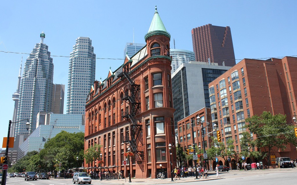 Historic Gooderham Building near the market