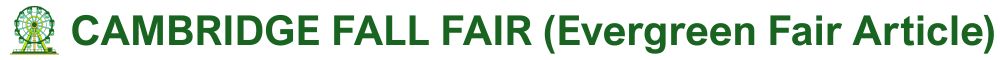 Cambridge Fall Fair