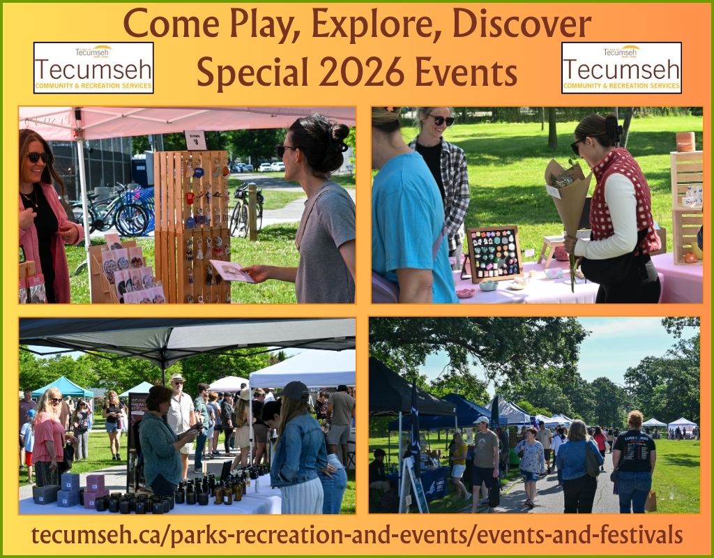Tecumseh 2026 Events - Come Play, Explore and Discover