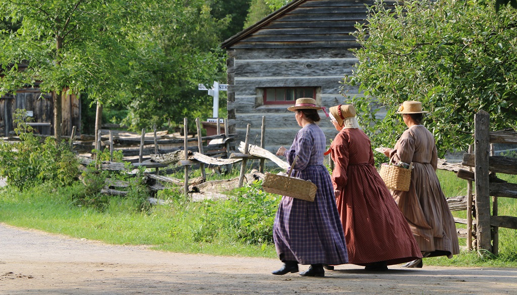 Strolling Through the Village