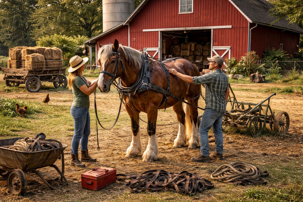 Getting ready to work the fields