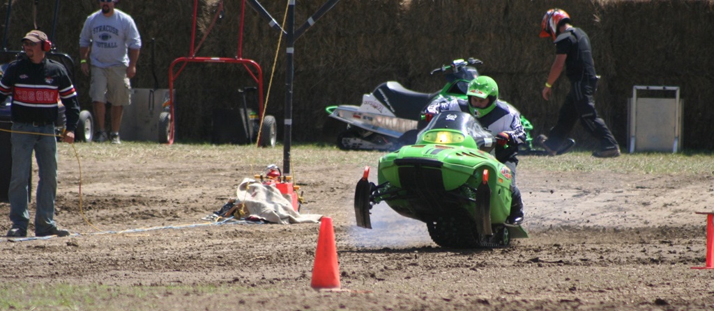 Snowmobile Race on Dirt Track - South Mountain Fair
