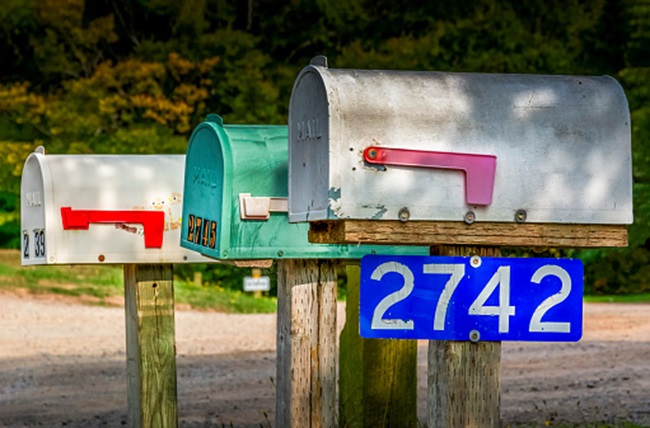 Coloured Boxes - Rural Mailboxes