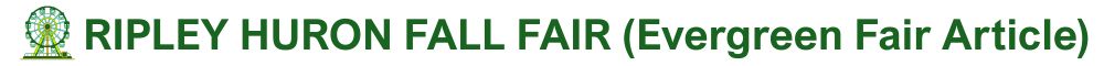Ripley-Huron Fall Fair
